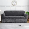 Grey Zebra Velvet Sofa Cover