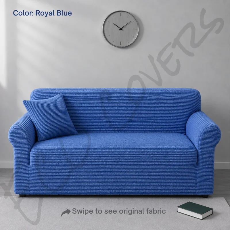 Jersey Sofa Cover (Royal Blue) Plain Jersey Sofa Cover (Royal Blue)