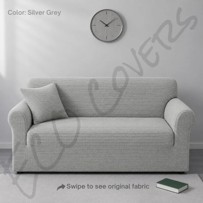 Jersey Sofa Cover (Silver Grey) Plain Jersey Sofa Cover (Silver Grey)