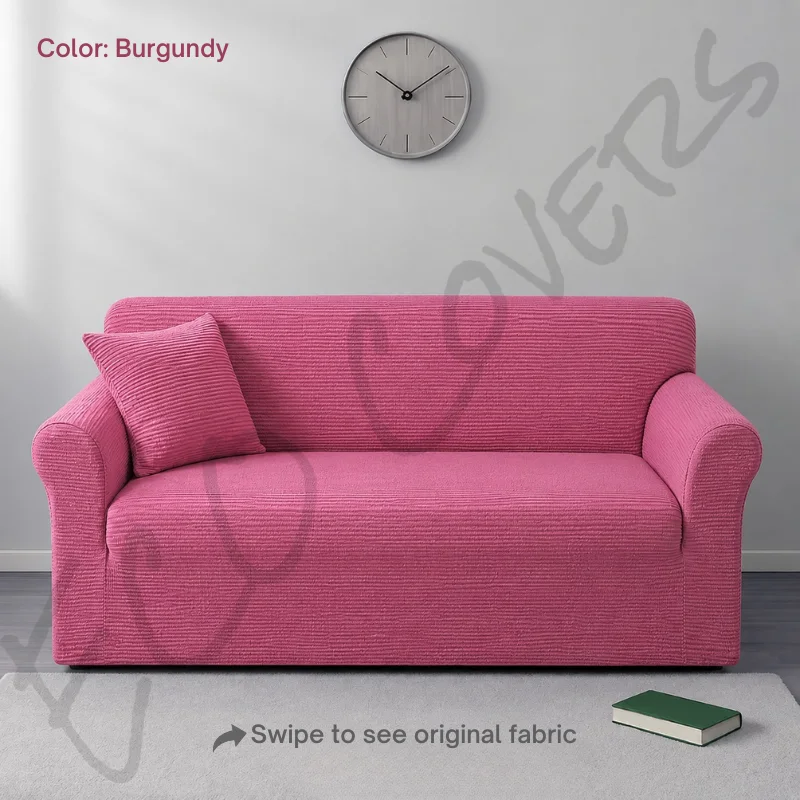 Jersey Sofa Cover(Burgundy) Plain Jersey Sofa Cover (Burgundy)
