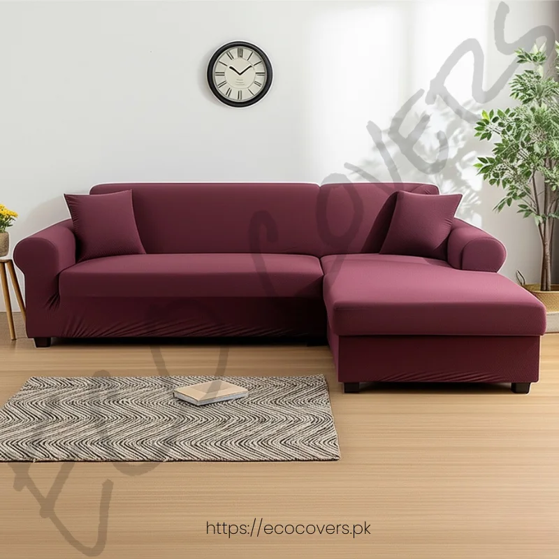 L Shape Cotton Jersey Sofa Covers