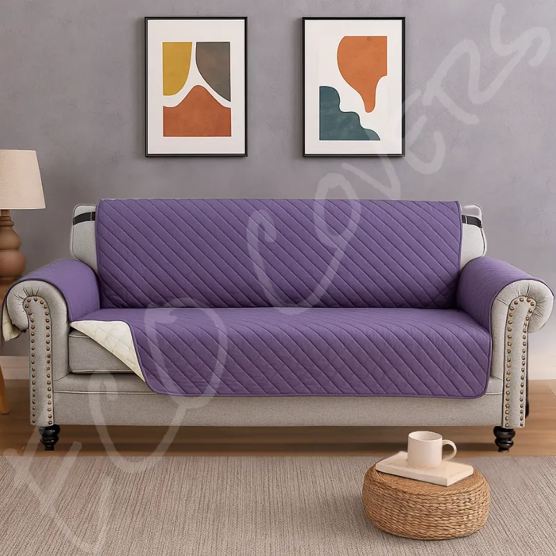 Waterproof Quilted Sofa Cover(Purple)