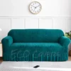 Robbin Blue Zebra Velvet Sofa Cover